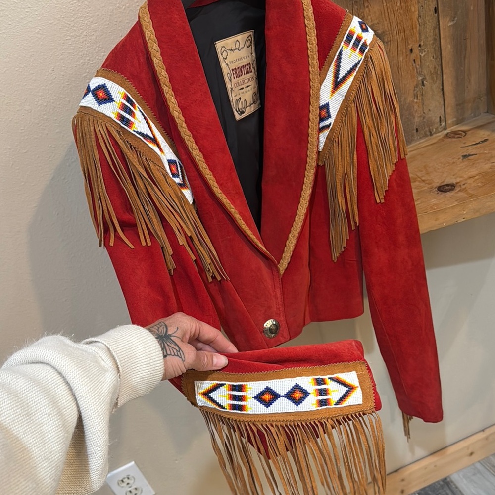 Red Suede Fringe Jacket